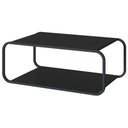 Ver imagem 1 de Mesa de Centro Orgânica Luna Artesano 80 cm (Larg) em MDP Nero com Estrutura Metal Preto