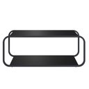 Ver imagem 2 de Mesa de Centro Orgânica Luna Artesano 80 cm (Larg) em MDP Nero com Estrutura Metal Preto