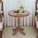 Ver imagem 1 de Mesa Lateral de Canto Rústica C/ Borda Pé Torneado