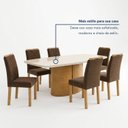 Ver mais imagens de Conjunto de Mesa de Jantar 6 Lugares Diana 180x90cm com Cadeiras Carol Cinamomo e Off White