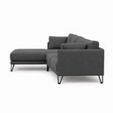 Ver imagem 6 de Sofá Sala de Estar Atena Chaise Esquerdo Pés de Ferro 284cm 5 Lugares Linho Grafite M1 - Monari Desi