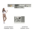 Ver imagem 6 de Armário de Cozinha Compacta 280cm Branco/Cinza Agata Madesa 03