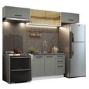 Ver imagem 3 de Armário de Cozinha Compacta 280cm Branco/Cinza Agata Madesa 03