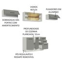 Ver imagem 5 de Armário de Cozinha Compacta 280cm Branco/Cinza Agata Madesa 03