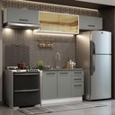Ver imagem 1 de Armário de Cozinha Compacta 280cm Branco/Cinza Agata Madesa 03