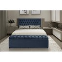 Ver imagem 2 de Kit Cabeceira e Calçadeira Imperatriz 158 Cm Suede Azul Marinho