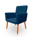Ver imagem 5 de Poltrona Nina Decorativa Suede Azul Marinho para Escritorio, Sala Salão Biselos-Decor