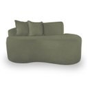 Ver imagem 4 de Sofá Feijão de Canto Curvado Elegante 2 Lugares Bouclé:bouclé Verde