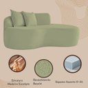 Ver imagem 5 de Sofá Feijão de Canto Curvado Elegante 2 Lugares Bouclé:bouclé Verde