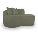 Ver imagem 2 de Sofá Feijão de Canto Curvado Elegante 2 Lugares Bouclé:bouclé Verde
