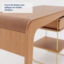 Ver imagem 4 de Escrivaninha Samy - Cor: Natural - Metal: Dourado