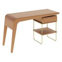 Ver imagem 2 de Escrivaninha Samy - Cor: Natural - Metal: Dourado