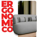 Ver imagem 4 de Poltrona Namoradeira 2 Lugares Orgânica Chloe Boucle Cinza com Almofada Plumante - Arkell