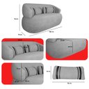 Ver mais imagens de Poltrona Namoradeira 2 Lugares Orgânica Chloe Boucle Cinza com Almofada Plumante - Arkell