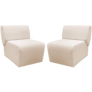 Kit 2 Poltronas Decorativa para Sala Manicure Consultório Escritório Zoe Suede