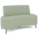 Ver imagem 1 de Sofá 2 Lugares para Sala Living 160cm Pés Palito Tamar K04 Bouclê Verde Água - Mpozenato
