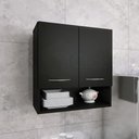 Ver imagem 1 de Gabinete Preto 2 Portas Para Escritório Utensilios