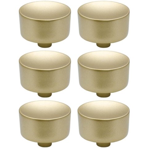 Kit 6 Puxadores 194 Yuma Dourado Móveis Armários Gavetas