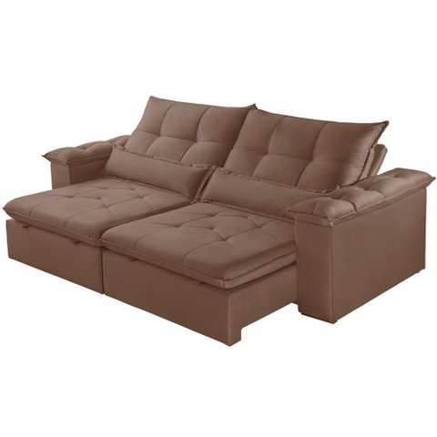 Sofá Exclusive Retrátil e Reclinável 210cm Braço 25cm Meu Sofá Online