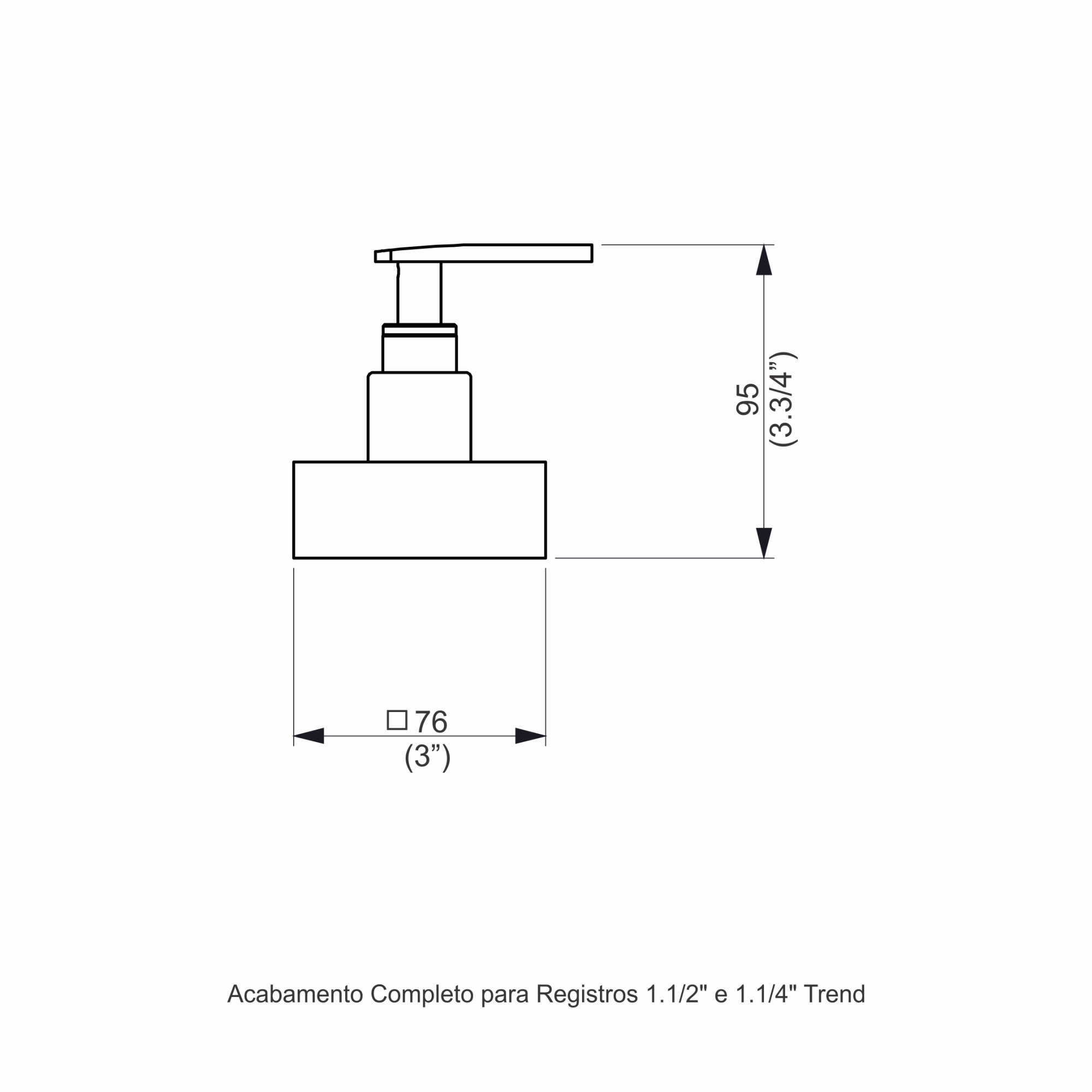 Acabamento Registro Base Docol 1.1/4' e 1.1/2' (grande) - Trend Perflex - 2