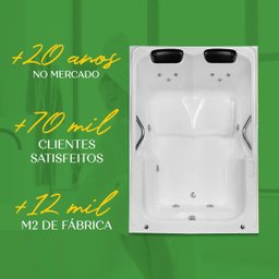 Banheira Dupla Ilha Bela Completa com Hidro em Acrílico - 1.60x1.20x0.43 - 127v - 7