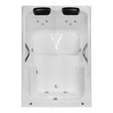 Ver imagem 1 de Banheira Dupla Ilha Bela Completa com Hidro em Acrílico - 1.60x1.20x0.43 - 127v