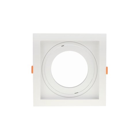 Spot de Embutir Recuado Nordecor Flea para 1 Lâmpada Par 30 Quadrado Branco
