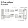 Armário de Cozinha Completa 566cm Branco/banco Veludo Lux Madesa 01 - 5