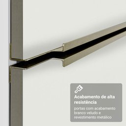 Armário de Cozinha Completa 566cm Branco/banco Veludo Lux Madesa 01 - 7