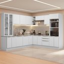 Ver imagem 1 de Armário de Cozinha Completa 566cm Branco/banco Veludo Lux Madesa 01