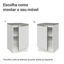 Ver imagem 4 de Balcão de Cozinha 50x60cm 1 Porta (com Tampo) B Lux Madesa Branco/Branco Veludo