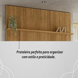 Painel Piso-teto 1 Prateleira New Interlagos Cumaru - 5