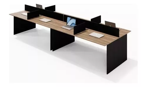 Mesa Escritório Plataforma 8 Lugares 3,60 X 1,20 - Madeirado - 1