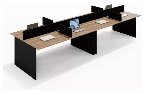 Mesa Escritório Plataforma 8 Lugares 3,60 X 1,20 - Madeirado - 2