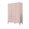 Guarda-Roupa Infantil Melinda Rosê 100% MDF 3 Portas e 2 Gavetas - Phoenix Baby - 2