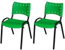 Ver imagem 2 de Cadeira Iso Base Preto Escola, Escritório - Kit 2 Un