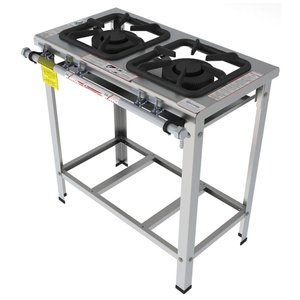Fogão Industrial Inox Gastromaq 2 Bocas Linha Dupla Fgi302ld