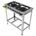 Ver imagem 1 de Fogão Industrial Inox Gastromaq 2 Bocas Linha Dupla Fgi302ld