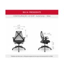 Ver imagem 4 de Cadeira Bix X+ Plaxmetal Tela Cinza Base Cromada Assento Azul T12 Crepe