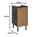 Ver imagem 2 de Balcão de Cozinha 40cm 1 Porta Nanda Tecnomóbii