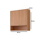 Ver imagem 3 de Armário Aéreo P/ Cozinha Divina C/ 2 Portas Ripadas 80 Cm Cinamomo - Mgm