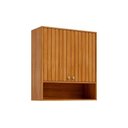 Ver imagem 1 de Armário Aéreo P/ Cozinha Divina C/ 2 Portas Ripadas 80 Cm Cinamomo - Mgm