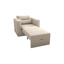 Ver imagem 3 de Sofá Cama Marissol 1 Lugar Suede Bege