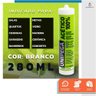 Kit Aplicador de Silicone + 2 Silicone Acético Branco 280ml Unipega Adesivo Vedação para Pia, Box e  - 4