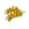 1 Flor Artificial Orquídea de Silicone Amarela Toque Real 3D - 2
