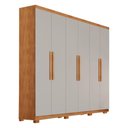 Ver imagem 1 de Guarda-Roupa Casal 100% MDF 6 Portas e 2 Gavetas com Pés 180cm Multimóveis CR35507 Madeirado/Off