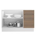 Ver imagem 3 de Balcão de Pia Stella 2 Portas 3 Gavetas Branco Rustic Madesa