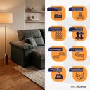 Ver imagem 3 de Sofá Retrátil Reclinável Trento 1,50m Suede Velut Cinza Molas no Assento - King House