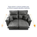 Ver imagem 6 de Sofá Retrátil Reclinável Trento 1,50m Suede Velut Cinza Molas no Assento - King House