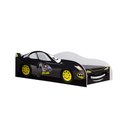 Ver imagem 2 de Conjunto Cama Carro Infantil Morcego Preto MDF com Colchão Quarto Menino Personagem Completo